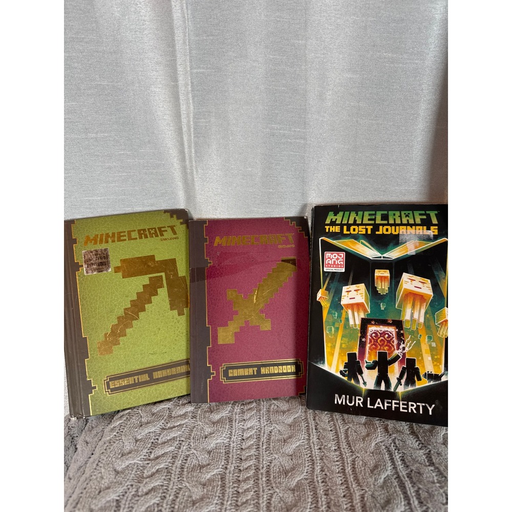 Minecraft Essential Handbook Combat Handbook and The Lost Journals Book Set
